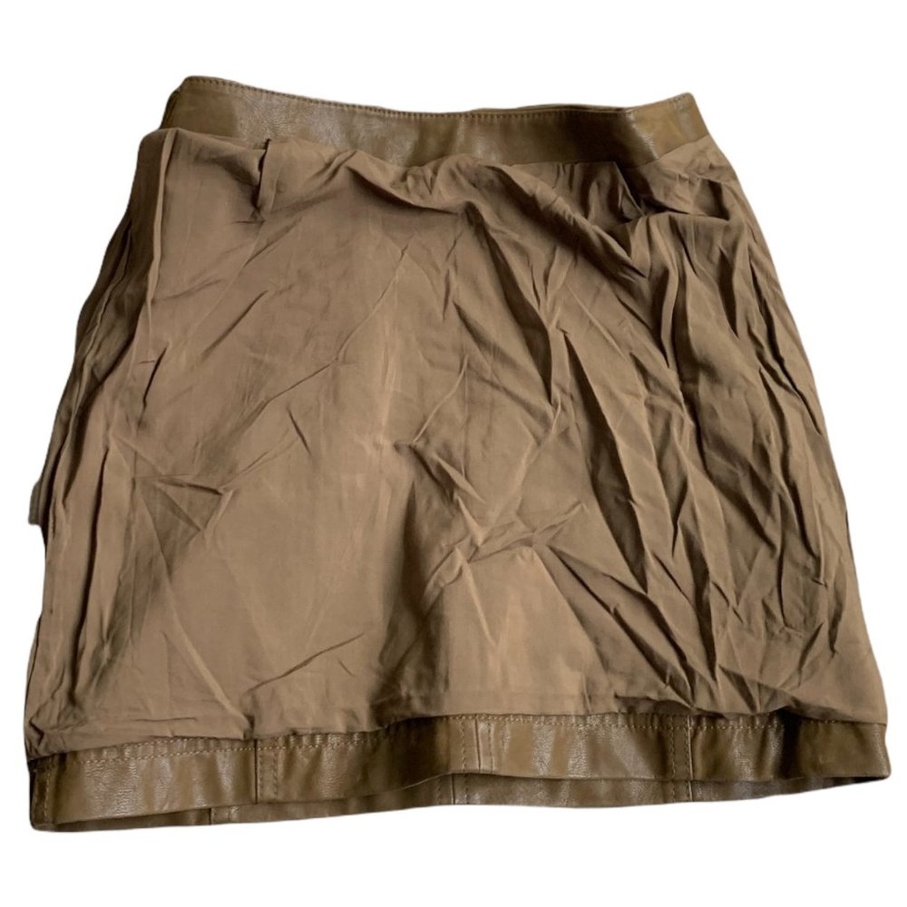 Free People Modern Femme Vegan Suede Mini Skirt Tobacco Size 0 - Picture 7 of 8